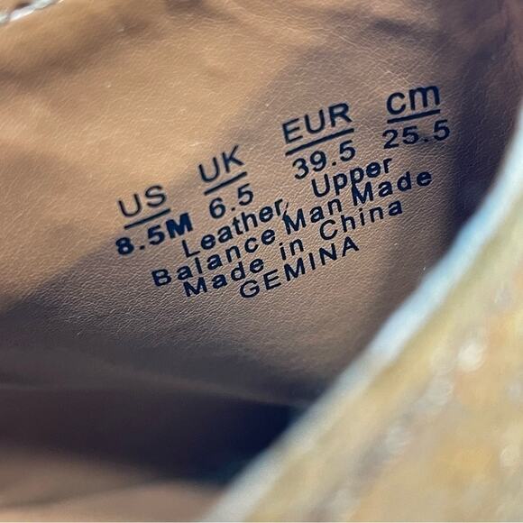 Franco Sarto Gemina Brown Leather Ankle Booties Women’s 8.5 Round Toe Fall Boots - Picture 5 of 11